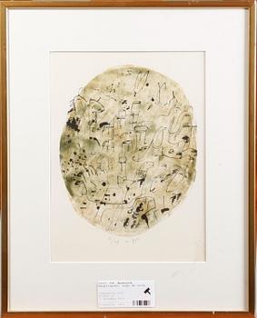 Madeleine Pyk · PYK, MADELEINE. Färglitografi, sign. Nr 39/54.