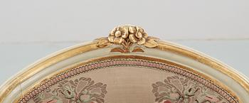 A pair of Swedish Rococo 18th century armchairs.