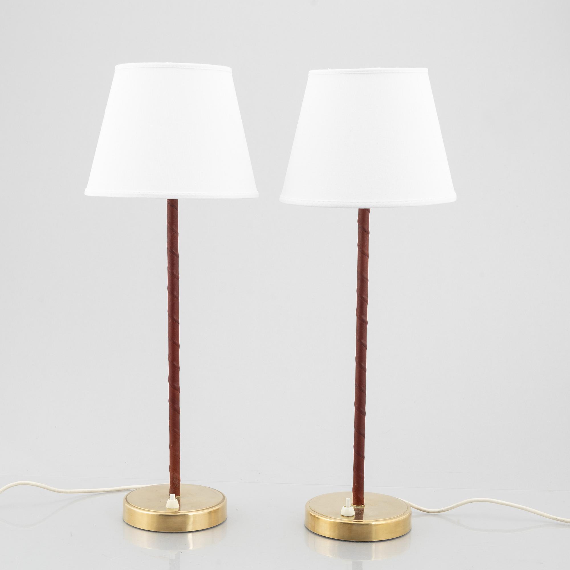 Table lamps a pair, Asea, second half of the 20th century.