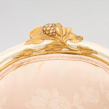 A pair of transition chairs, (Rococo-Gustavian), second half of the 18th Century.