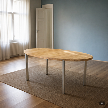 Nissen & Gehl, dining table, model "GM 210", Gramrode Møbelfabrik, Naver Collection, Danmark 2018.