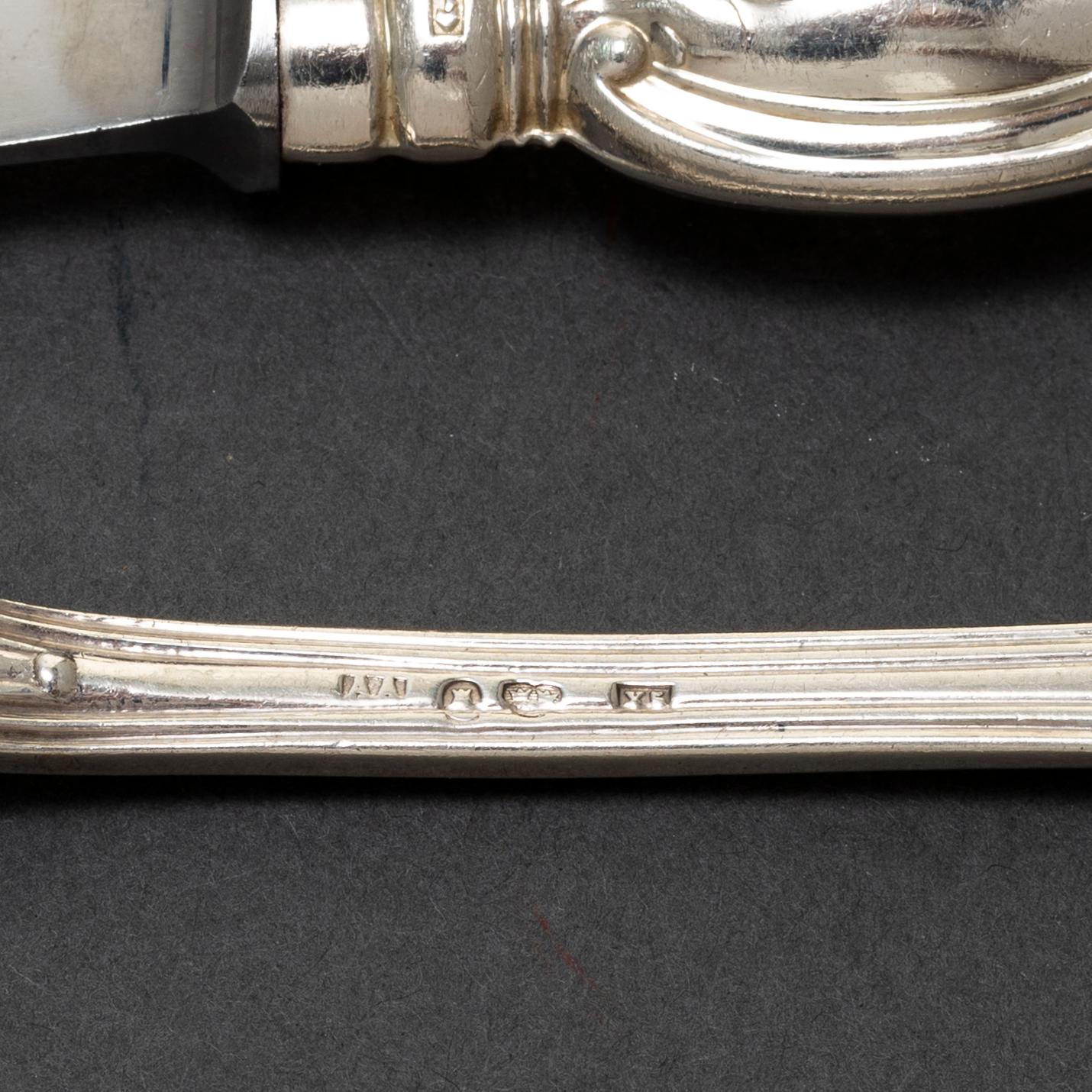 24 psc silver cutlery, 'Olga' 1870-1970s, Stockholm.
