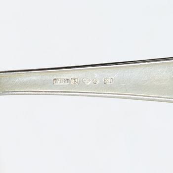 A 36 piece silver cutlery service, model Svensk Spets, mostly CG Hallberg, 1930s.