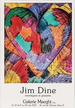 Jim Dine · JIM DINE, efter, utställningsaffisch, 1983.