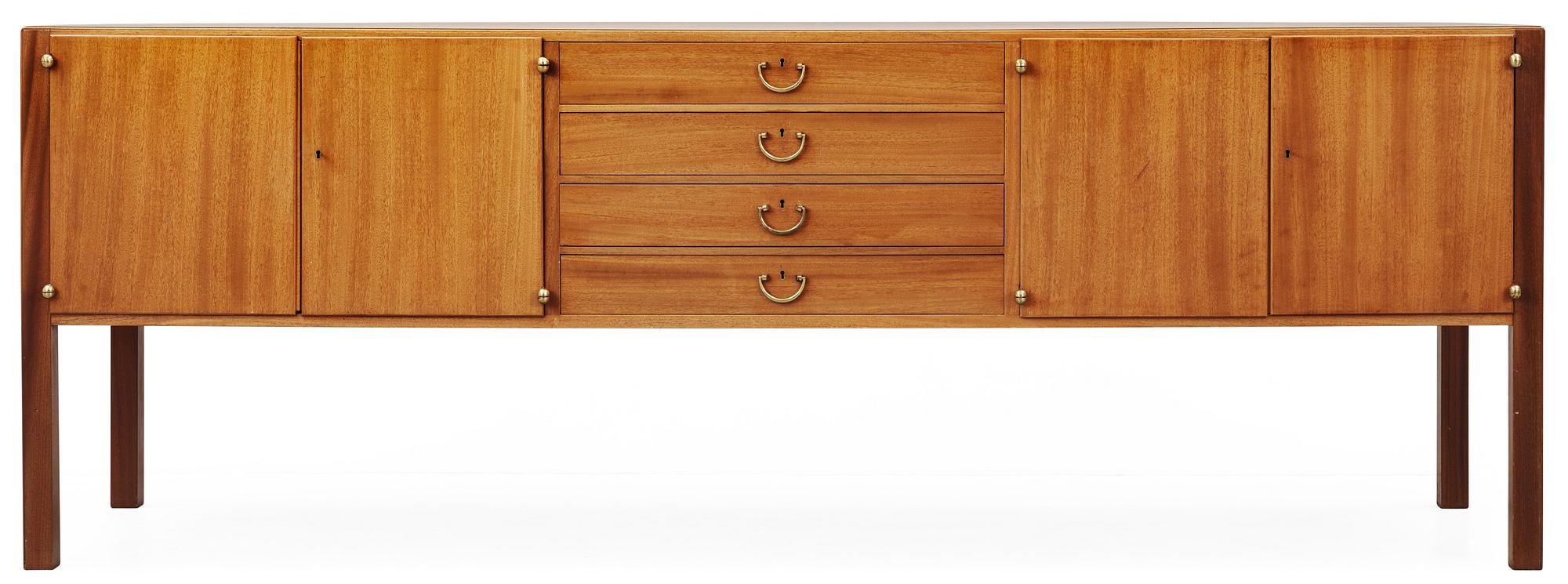 A Josef Frank mahogany sideboard by Svenskt Tenn, model 1015.