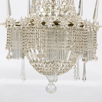 Chandelier, Oscarian, circa 1900.