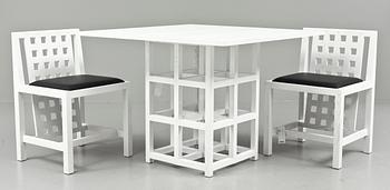 STOLAR, ett par, "Candida chair" samt BORD, "Square gateleg table", efter Rennie Mackintosh, Heart of Denmark, 2000-tal.