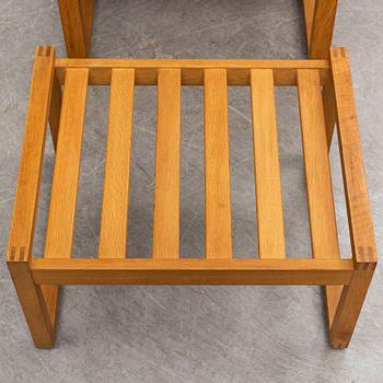 BØRGE MOGENSEN, easy chair and ottoman, "Highback Easy Chair"/"Släden", model 2254, Fredericia Stolefabrik, Denmark.