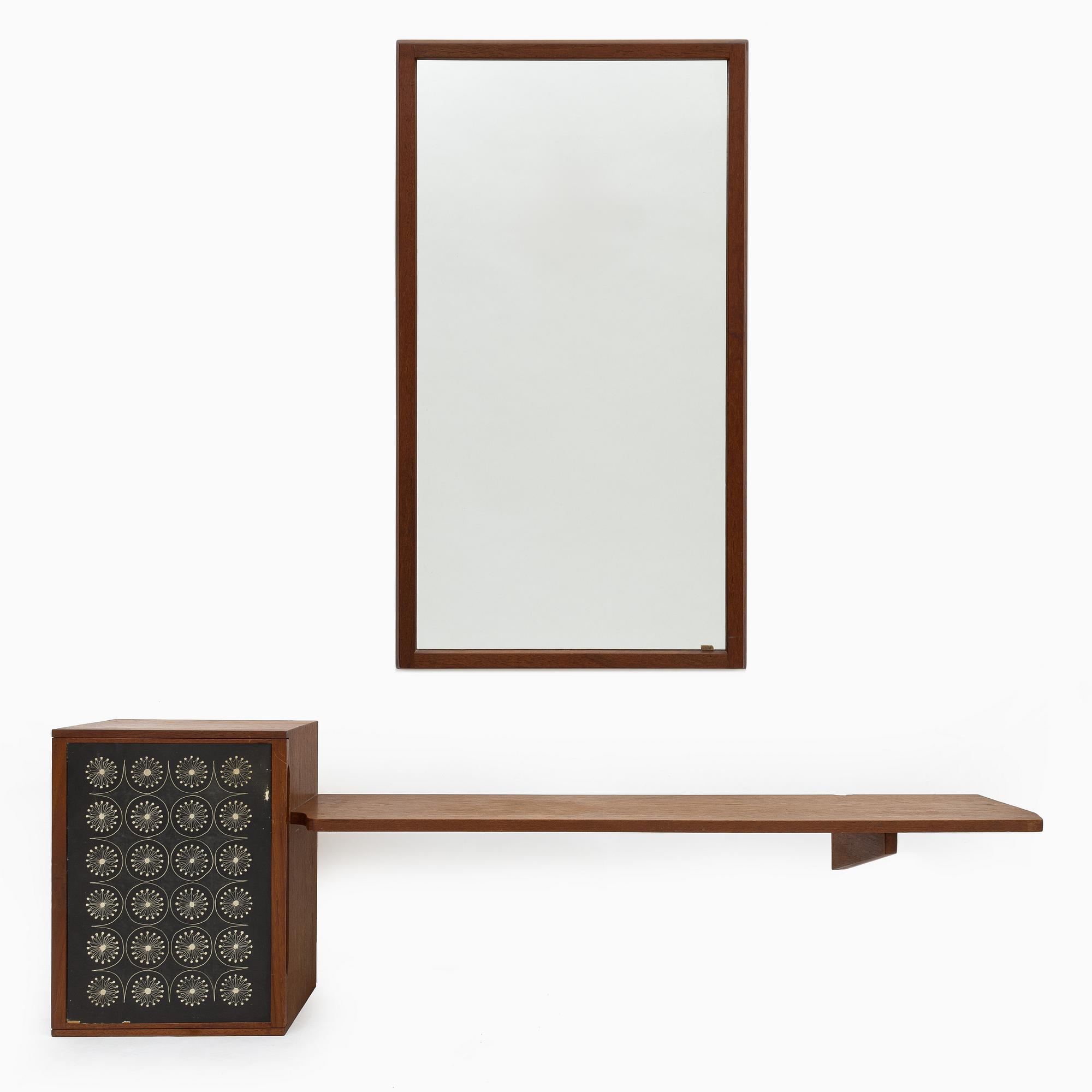 Hans-Agne Jakobsson, Hallway furniture with mirror, Åhus, second half of the 20th century.