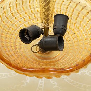 Ceiling lamp, Orrefors, Swedish Modern 1940s.