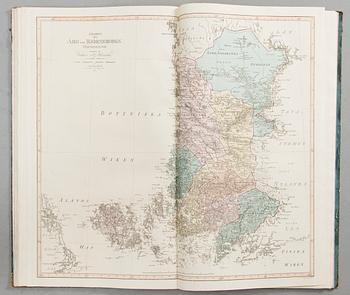 AN ATLAS AND TWO BOOKLETS, S.G.Hermelin "Geograpiske Chartor öfver Sverige", Stockholm 1797.