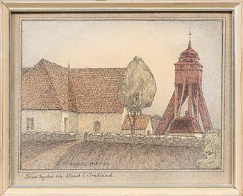 FERDINAND BOBERG, 4 st, teckningar, signerade och daterade 1915-41.