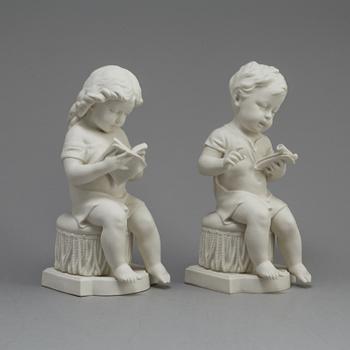 TWO PARIAN FIGURES, Gustafsberg 1911.