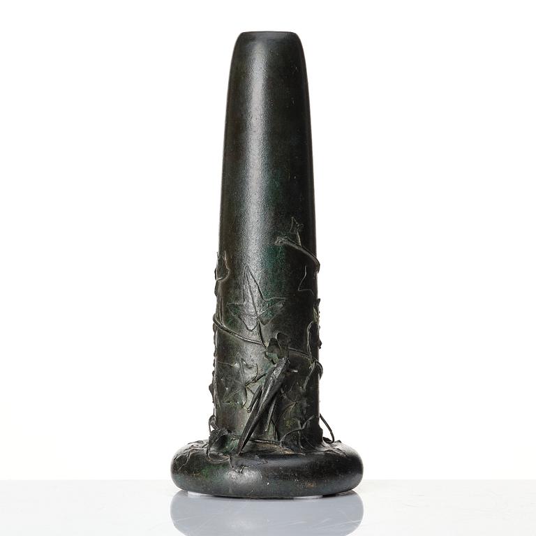 Hugo Elmqvist, an Art Nouveau patinated bronze vase.