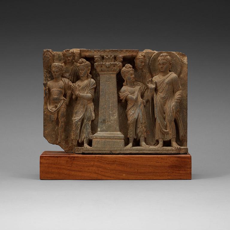 RELIEF, sten. Gandhara, troligen 200/300-tal.