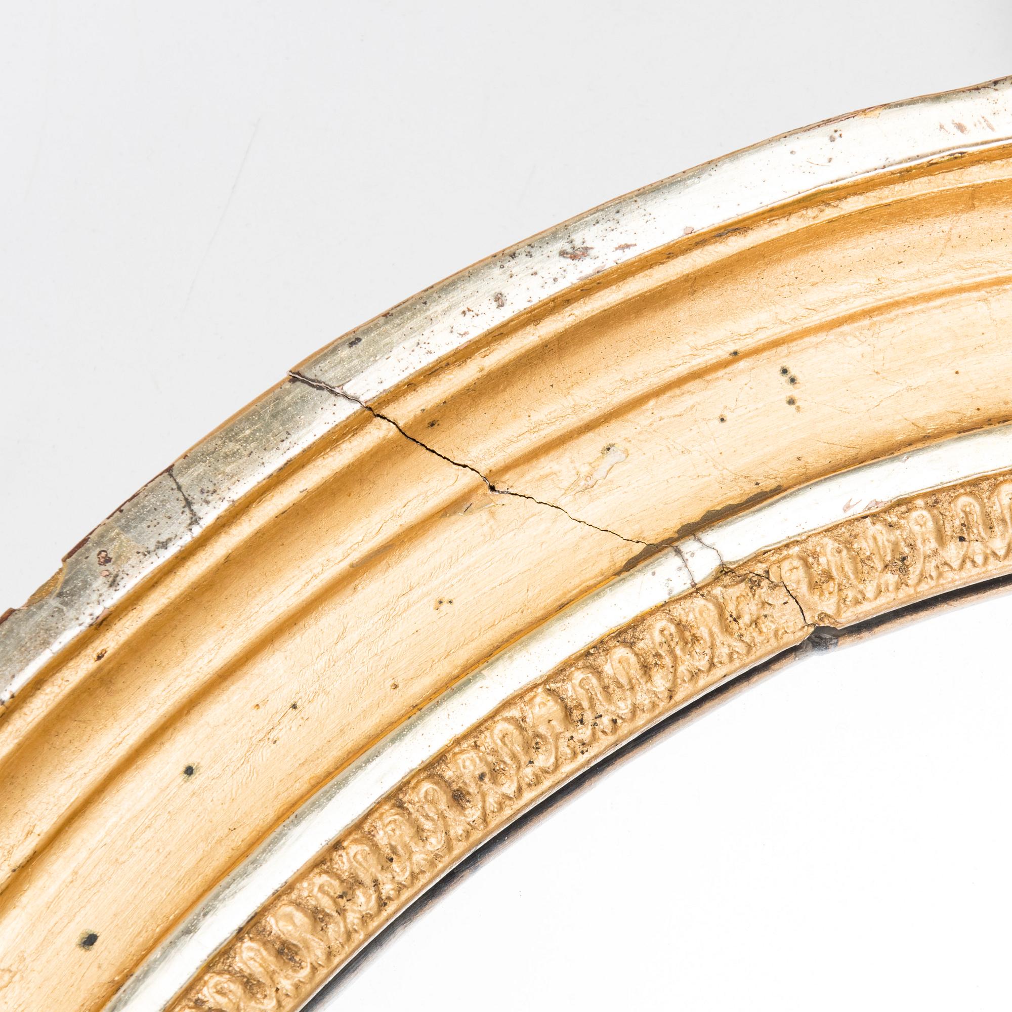 A Swedish Gustavian mirror wall lamp, late 18th century.