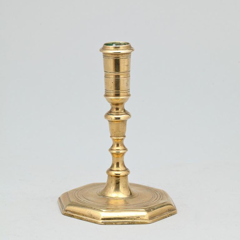 LJUSSTAKE, mässing, barock, 1700-tal.