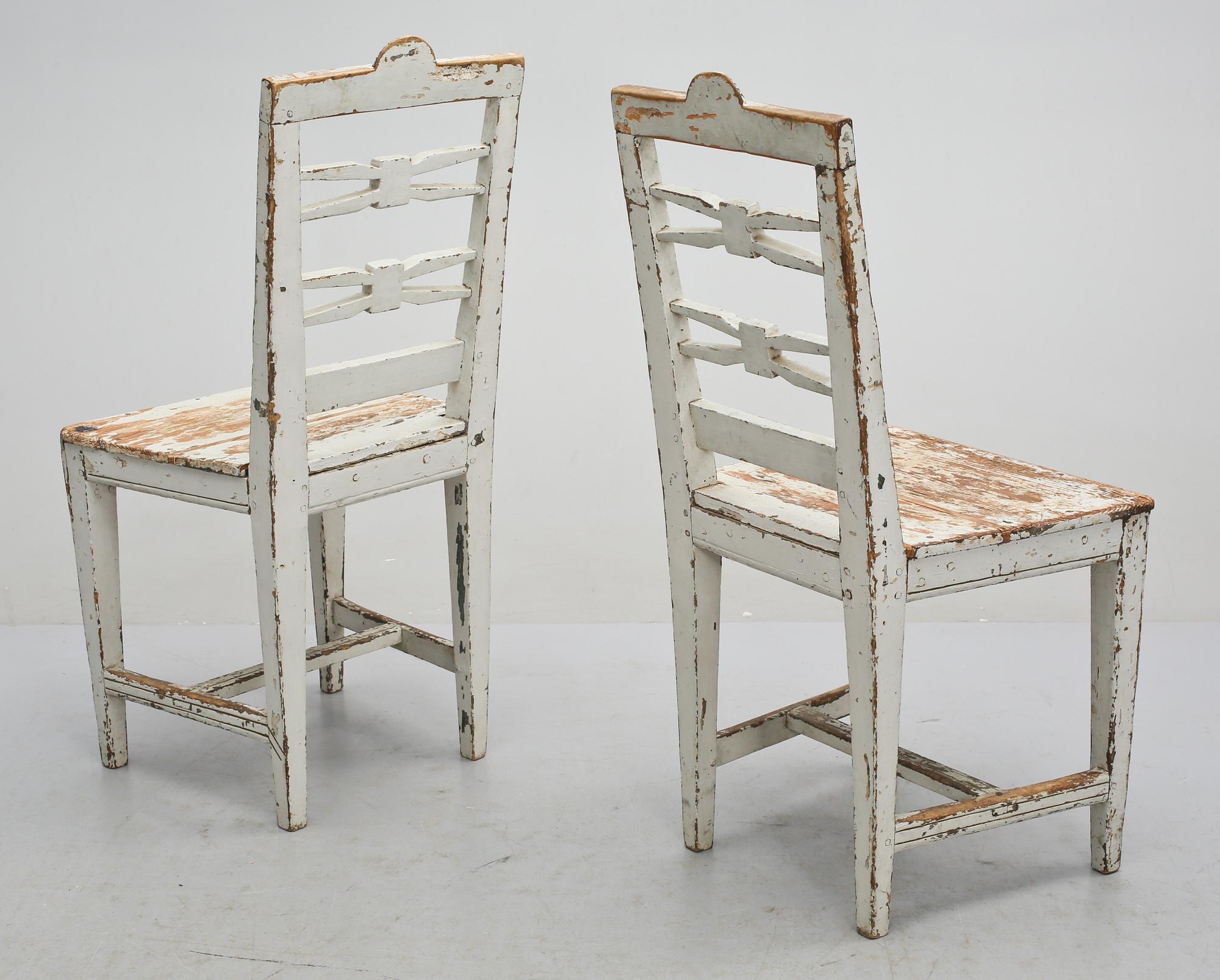 STOLAR, ett par, allmoge, 1800-tal.