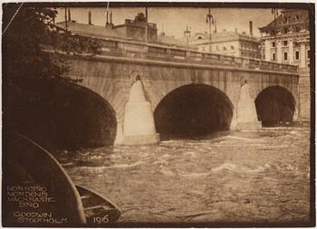 HENRY B. GOODWIN, Two photo gravures from the book Vårt vackra Stockholm signed in the negative.