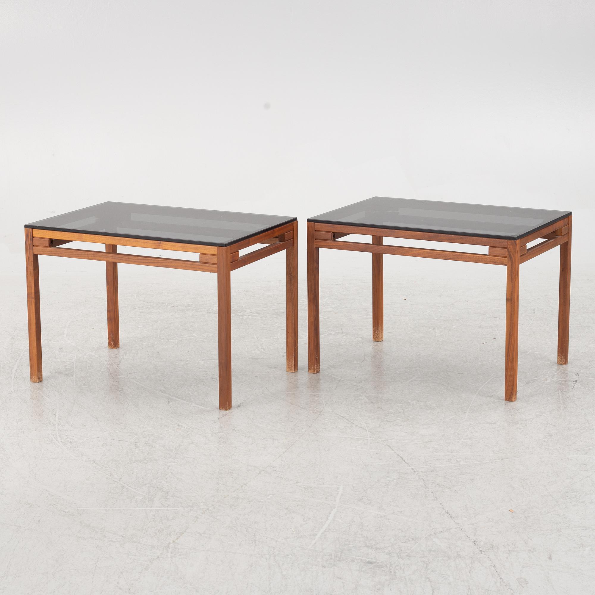 A coffee table and two side tables, second half of the 20th century.