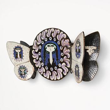 Birger Kaipiainen, a glazed stoneware wall sculpture, Rörstrand, Sweden, 1950s.