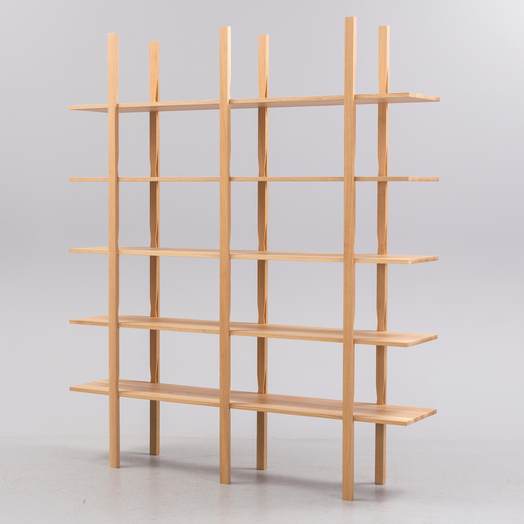 A massive oak shelf "The Wooden hylla no 2" by Wrong London, HAY.