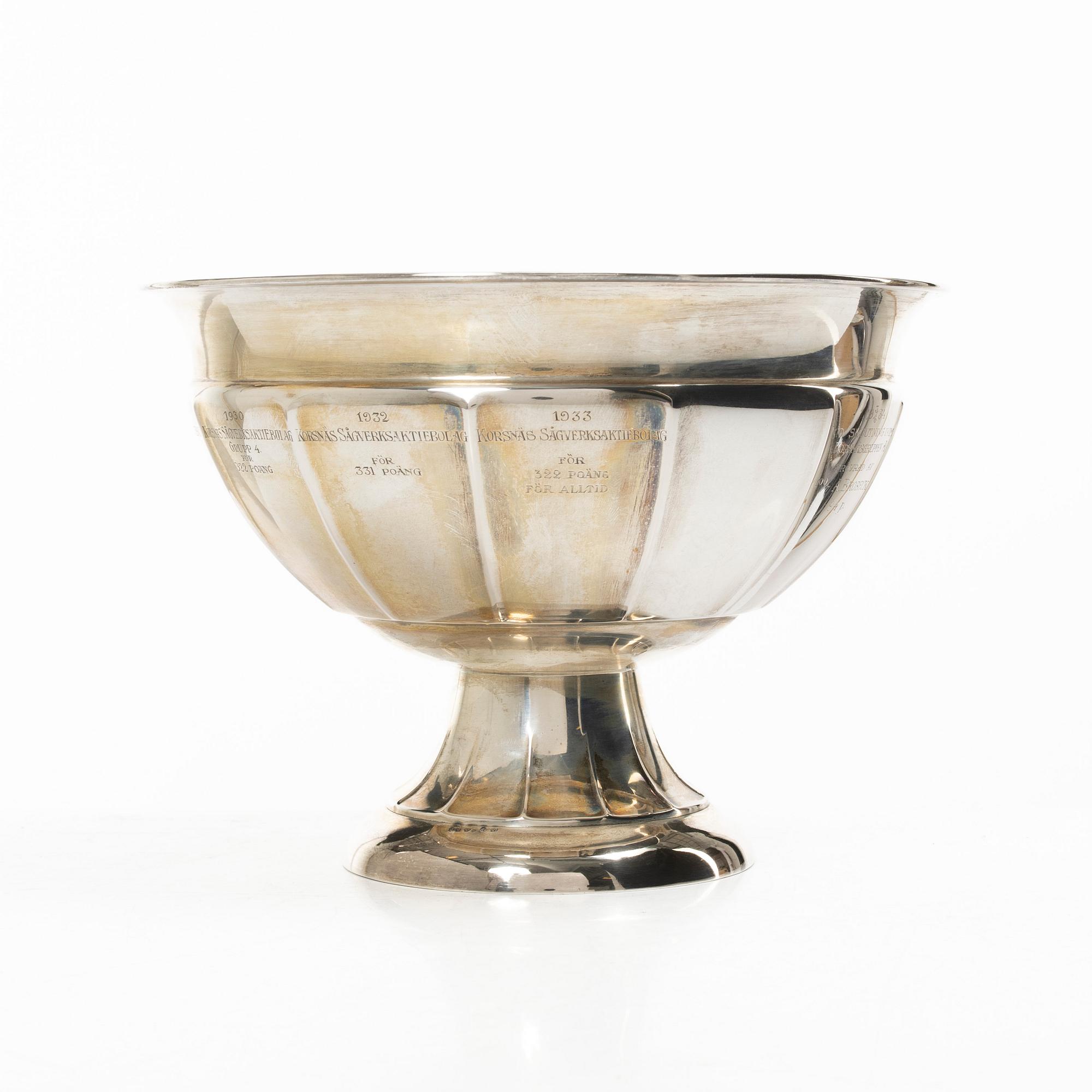 A Swedish silver bowl, mark of AU Wahlberg, Gävle 1916.