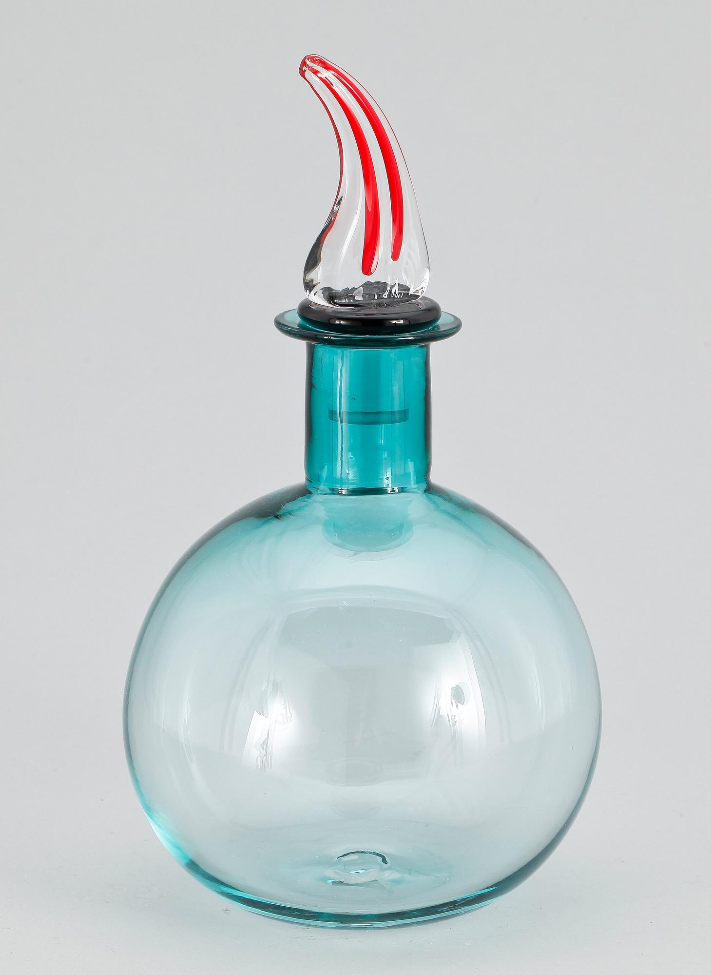 KARAFF, glas, Carlos Pebaque Gullaskruf. Sign o dat 1991.