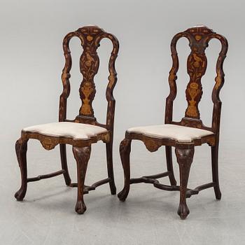 A set of six chairs, England / Holland. 19th century.