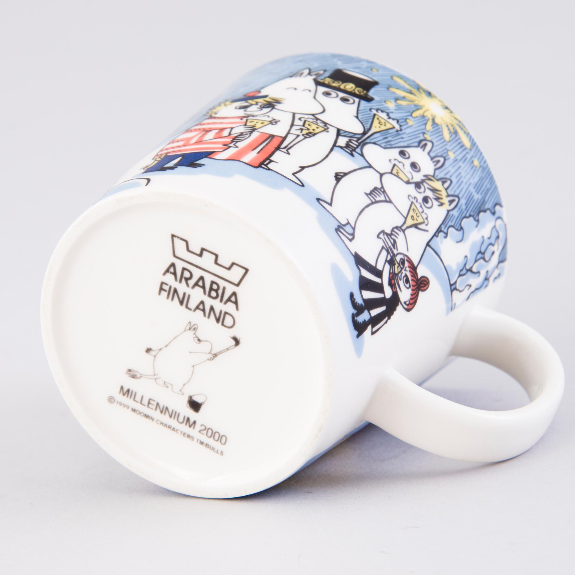 MOOMIN-MUG, porcelain, 'Millennium', Moomin Characters, Arabia 1999-2000.