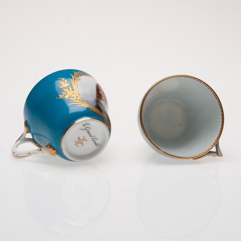 TETE-A-TETE, 6 delar, porslin, Sèvres-liknande märke.