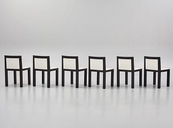 Aldo Rossi & Luca Meda, a set of six 'Teatro' chairs from Molteni, Italy.