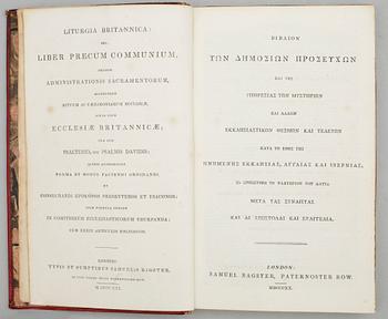 PRAKTPSALMBOK SAMT 3 BÖCKER OM TEOLOGI OCH LITURGI, bla "Kärt begrepp af den Christeliga läran", Stockholm 1804.