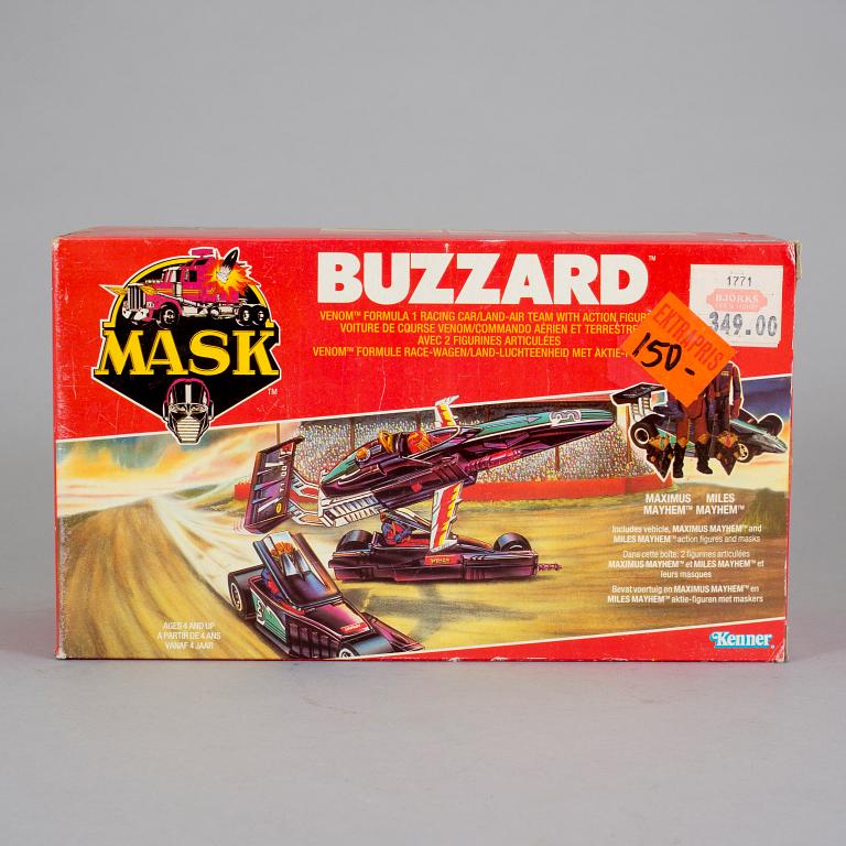 M.A.S.K, Buzzard och Wildcat i oöppnade förpackningar, Kenner, 1985.