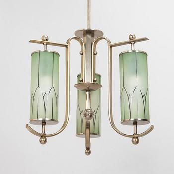 A 1920s art deco ceiling light.