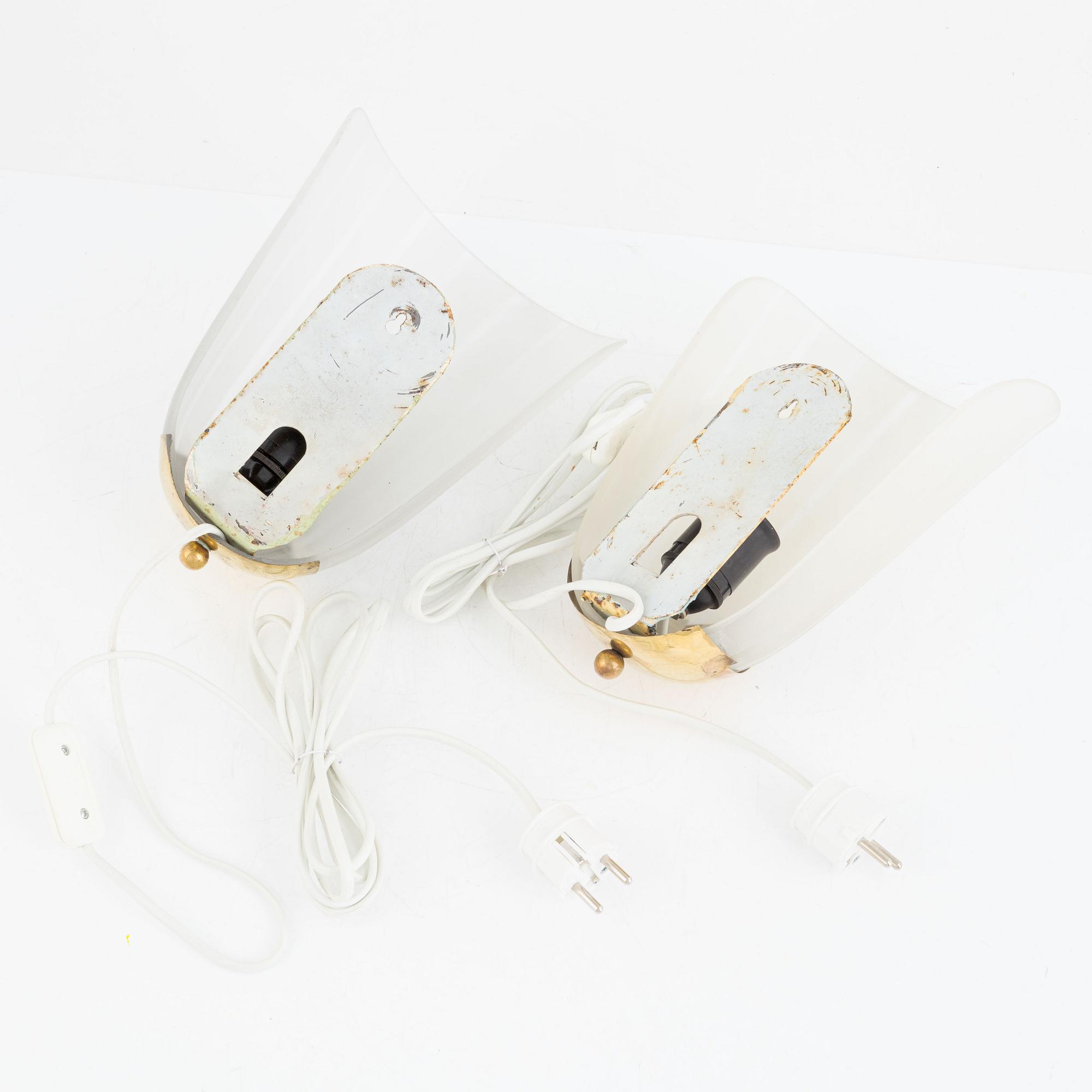 Vägglampor, ett par, Swedish Modern, 1940-tal.