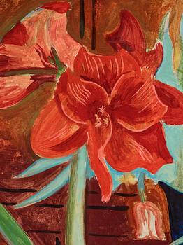 Isaac Grünewald, Stilleben med amaryllis och frukter.