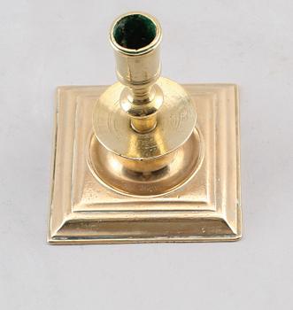 LJUSSTAKE, mässing, barock, 1700-tal.