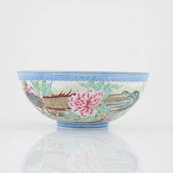 A Chinese egg shell porcelain bowl, 20th century.