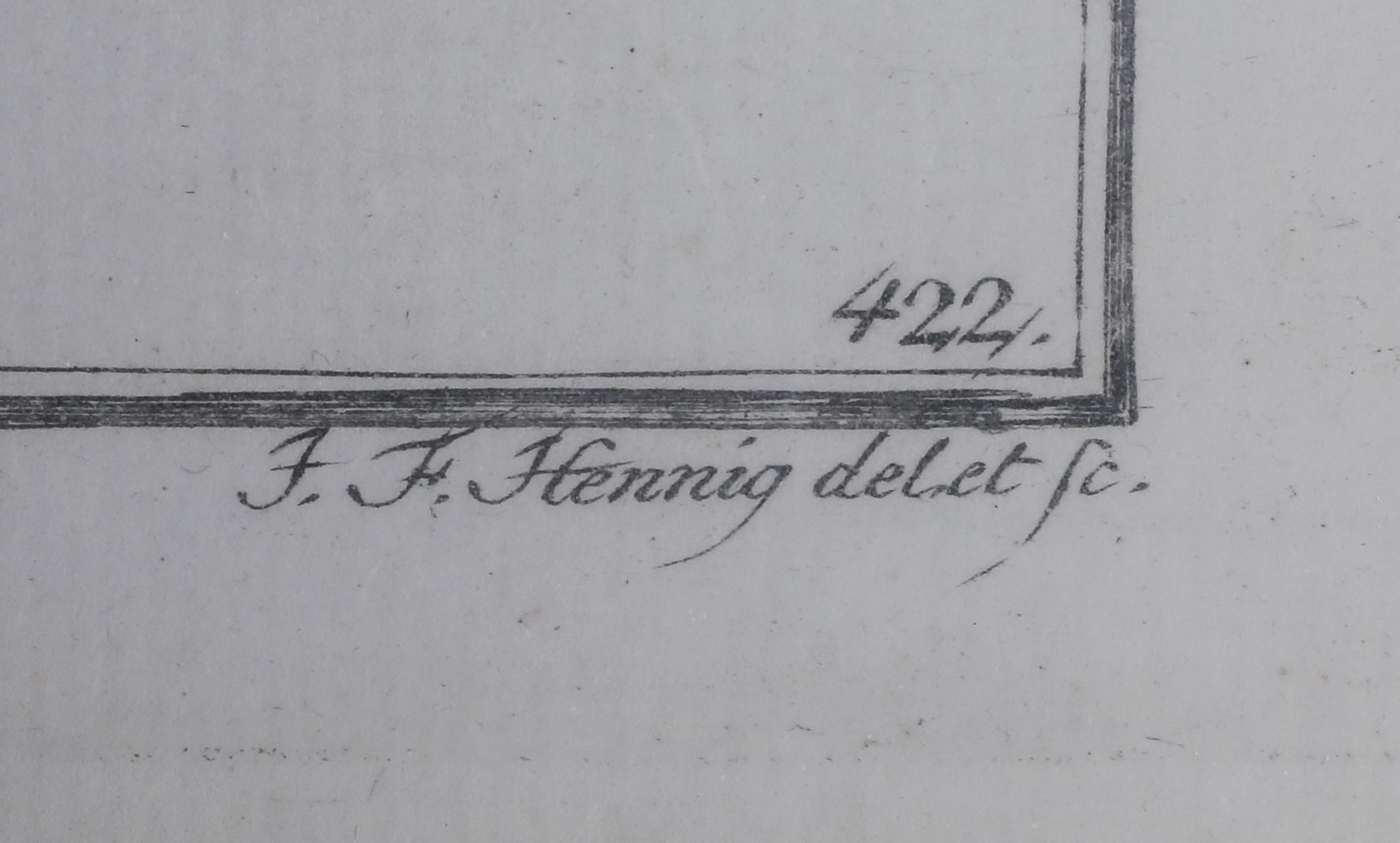 KOPPARSTICK, 2 st, kolorerade, 1800-tal.