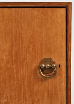 Otto Schulz, a pair of Swedish Modern elm veneered cabinets, Boet, Gothenburg 1940s-50s.