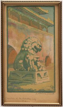 Katharine Jowett, "Guardian of the Forbidden City Peking" samt vy över Jade Fountain Pagoda.