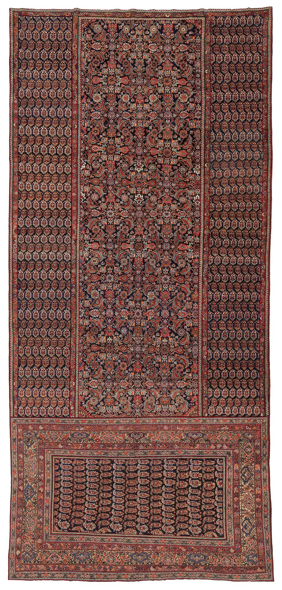 A Mahal 'Triclinium' carpet, West Persia, c. 548 x 253 cm.