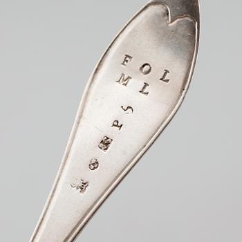 BESTICK, 16 delar, silver, 1800-/1900-tal. Vikt ca 235 gram.