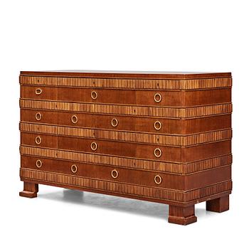 320. Oscar Nilsson, attributed to, a mahogany chest of drawers, Sweden 1930's.