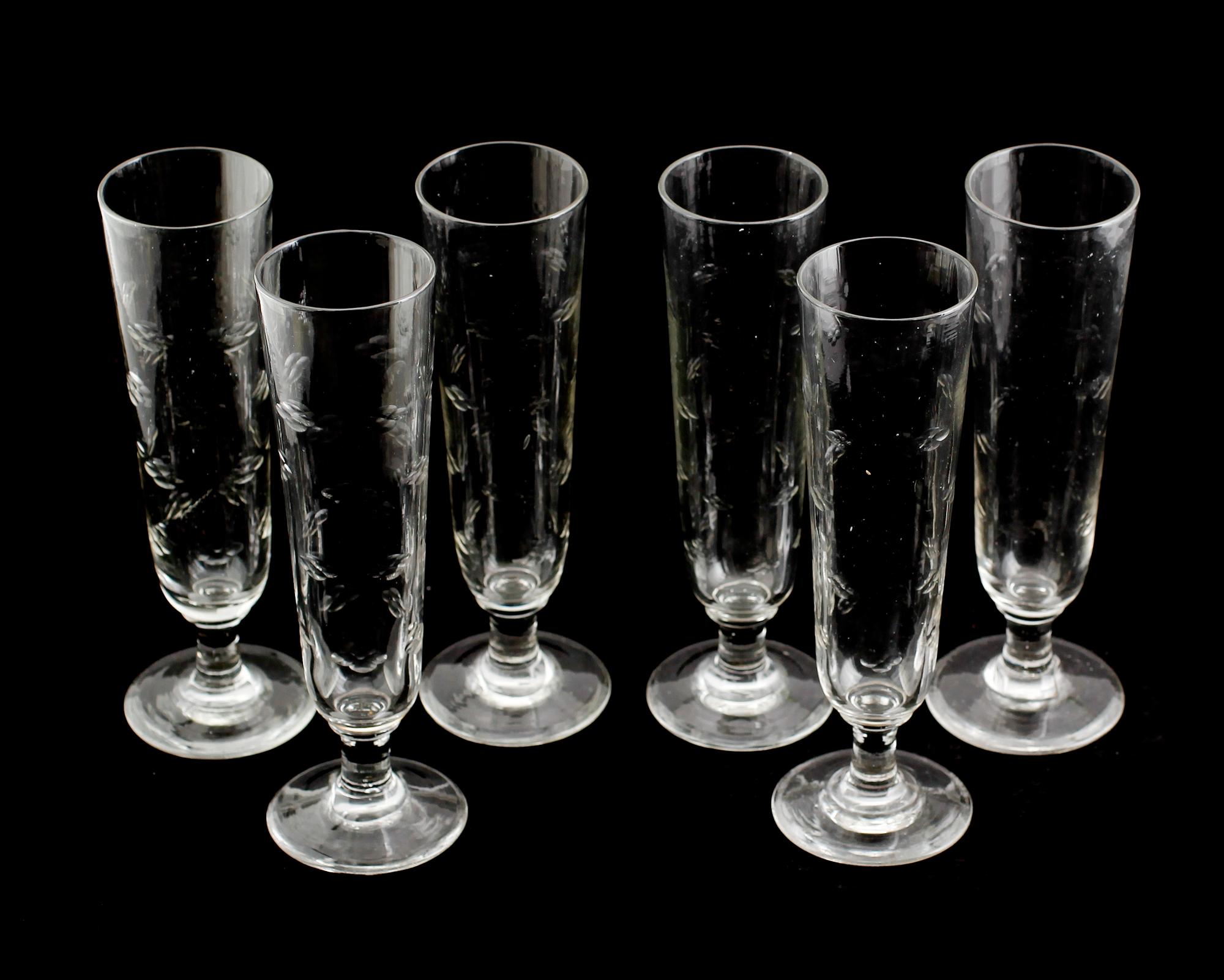 ÖLGLAS, 6 st, 1800-tal.