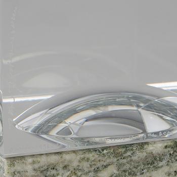 JAN JOHANSSON, a glass sculpture from Orrefors, signed, 2001.