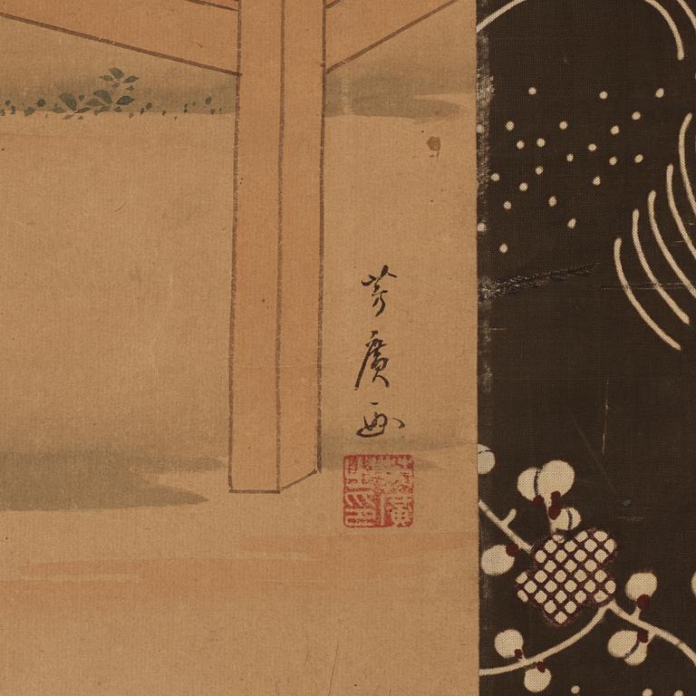Two japanese hanging scrolls, 20th century.