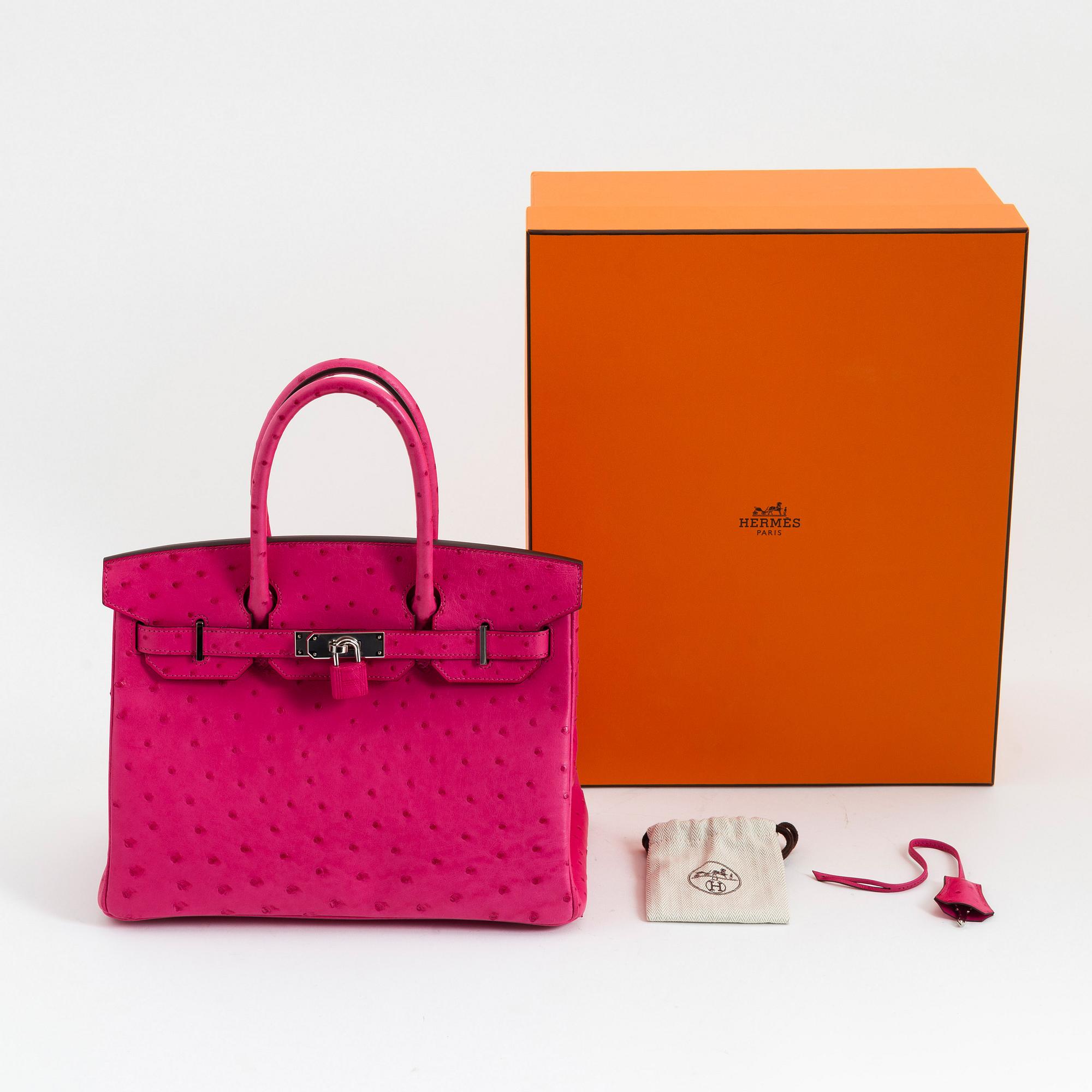 Pink ostrich birkin deals