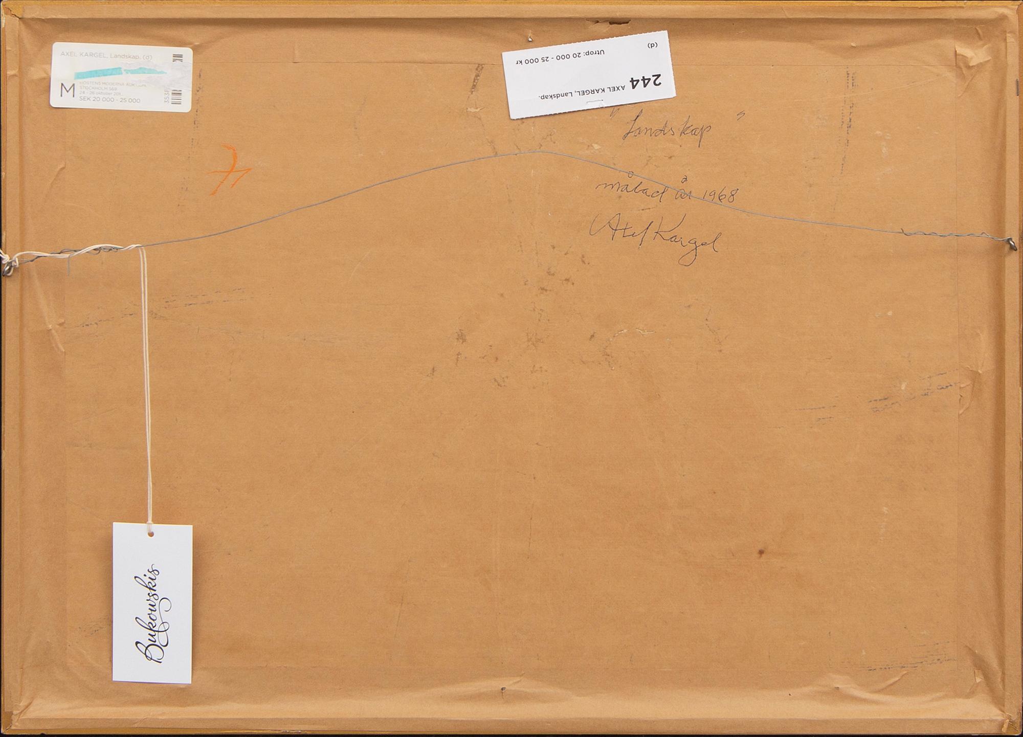 Axel Kargel, oil on canvas, signed 1968.